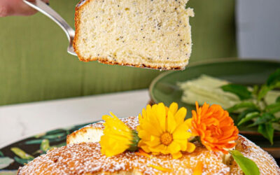 TORTA NUBE DE LIMÓN Y AMAPOLAS