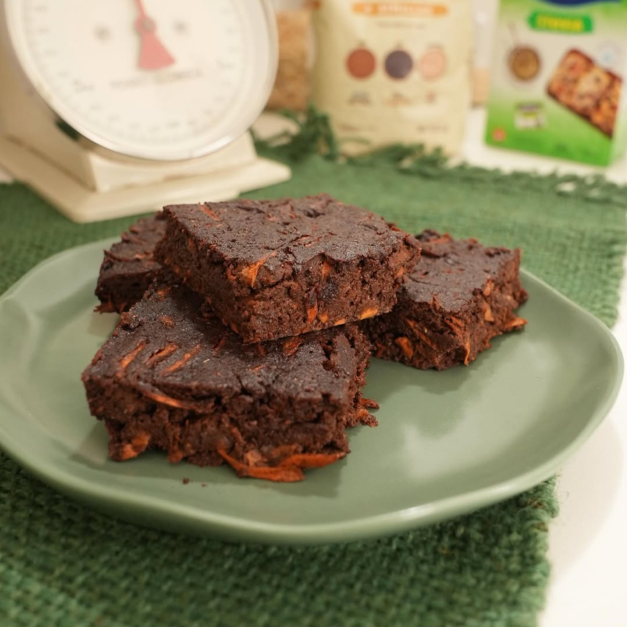 Brownie de zanahoria y naranja