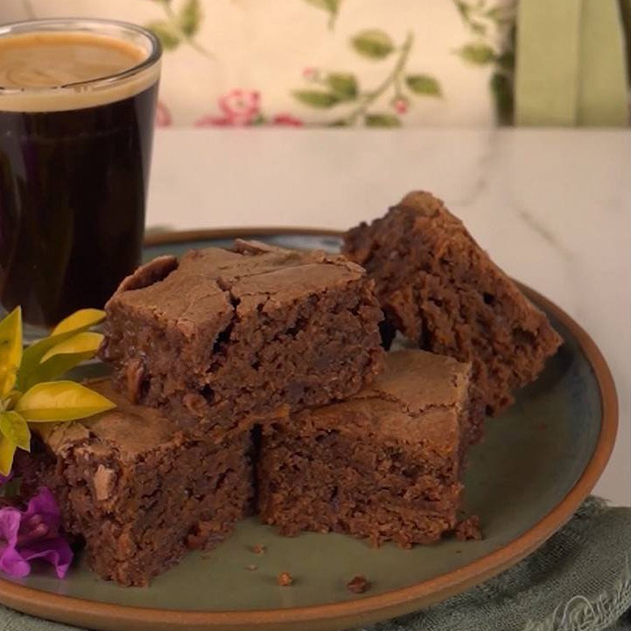 Brownie de zanahoria y naranja